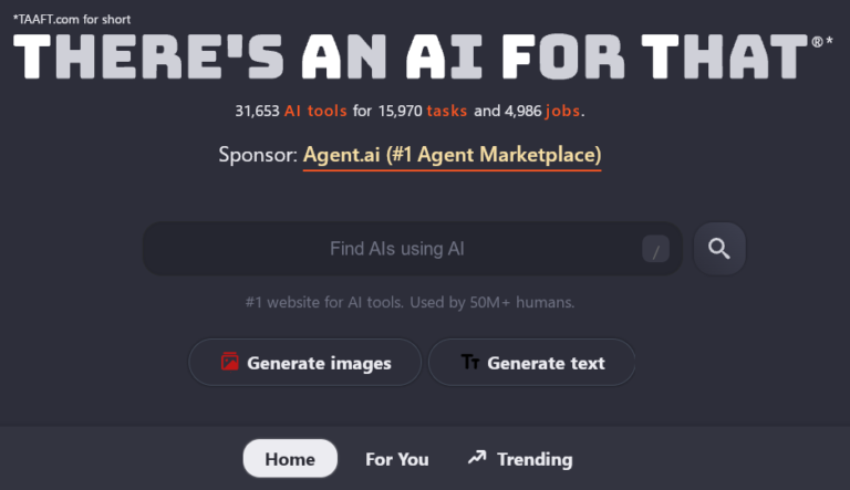 Discover the Right AI Tool Instantly with “There’s an AI for That”